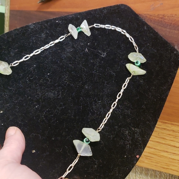 The evil eye / green quartz and sterling silver  oval chain. Protection from neg - Picture 4 of 11